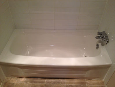 a standard metal bathtub reglazed in Kelowna