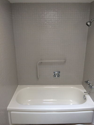 Newly reglazed Ceramic Tiles in shower