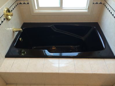 black refishing bathtub