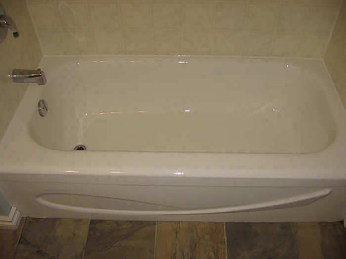 new style bathtub that needed serious refinishing work