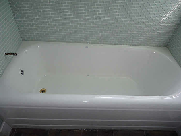 older style bathtub refinished to look new again